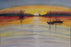 43_Barcos atardecer